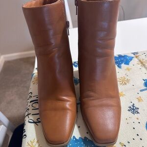 Elegant Brown Leather Ankle Boots